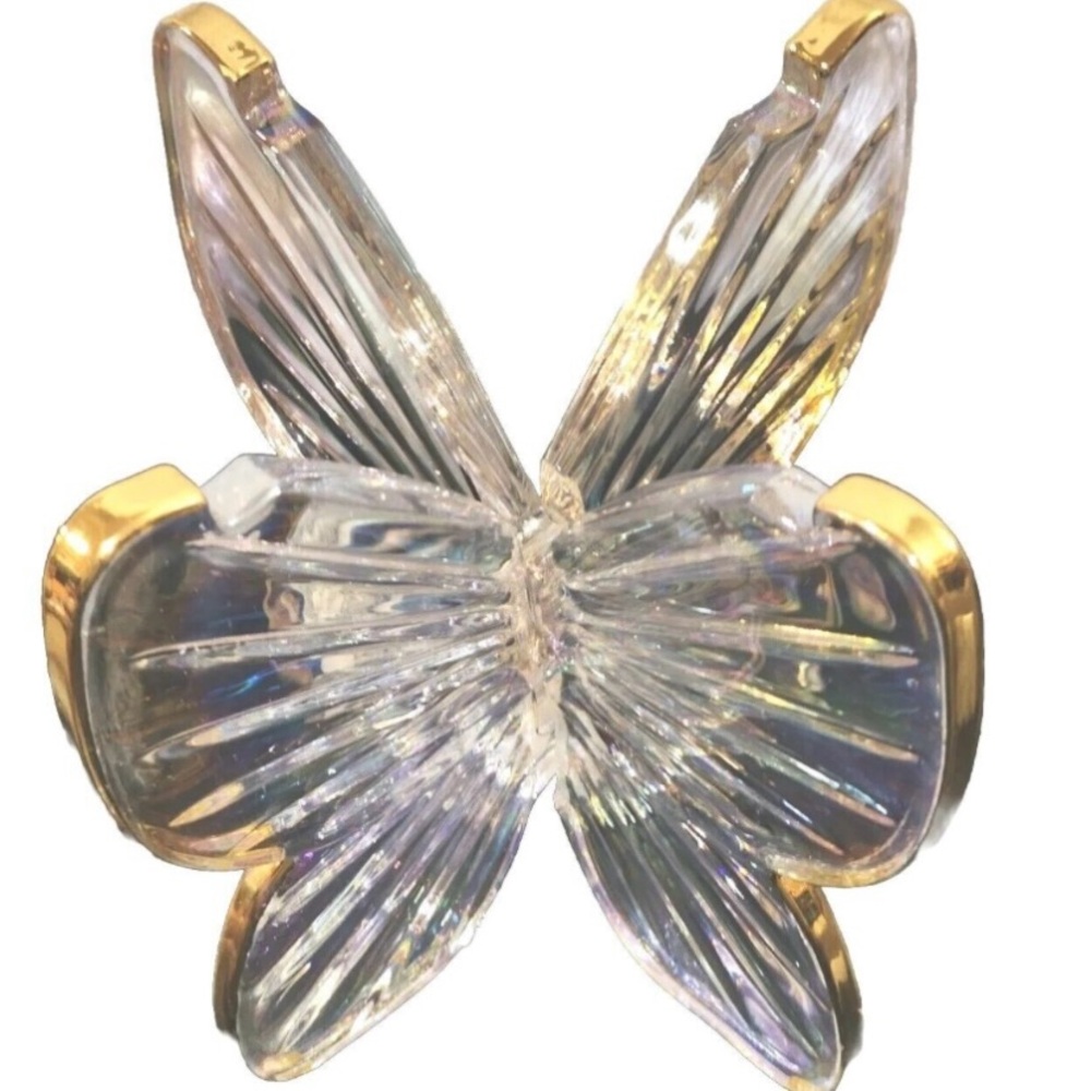 🆕🦋 RARE BATH & BODY WORKS IRIDESCENT BUTTERFLY 3-WICK CANDLE HOLDER. NEW! - Picture 6 of 6